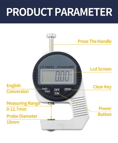0 descript digital thickness gauge metal meters magnetic thickness gauge imperial electronic micrometer metric thickness gauge vacuum