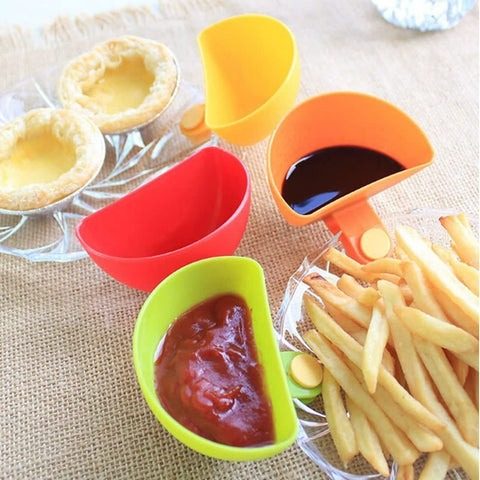001 quais molhos alem de ketchup e mostarda voce colocaria nessas molheiras clip que se acoplam no prato molho ketchup mostarda petiscos utilidades facilidade 1