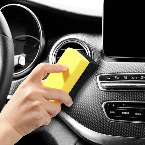 1 2pcs car wheel cleaning sponge tire wash wiper water suction sponge pad wax polishing