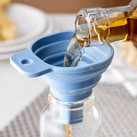 1 main 1pcs mini foldable funnel silicone collapsible funnel folding portable funnels be hung household liquid dispensing kitchen