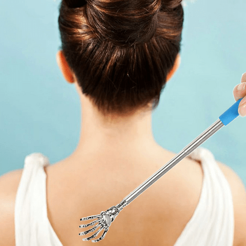 1 main portable extendable telescopic ghost claws stainless steel back scratchers hand massager backslap for womens mens drop