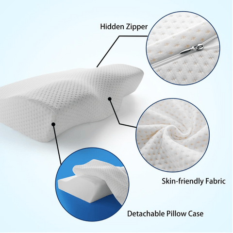 2 main memory foam bedding pillow neck protection slow rebound memory foam butterfly shaped pillow health cervical neck size in