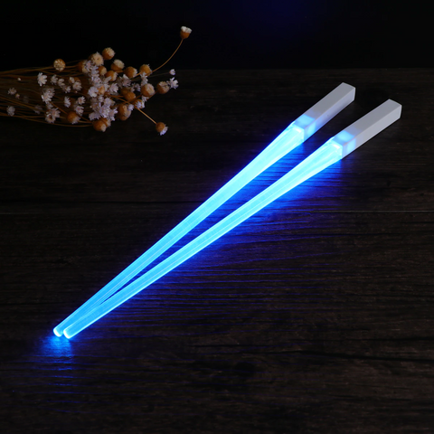 3 main 1 pair led lightsaber chopsticks light up durable lightweight portable bpa free and food safe tableware lightweight