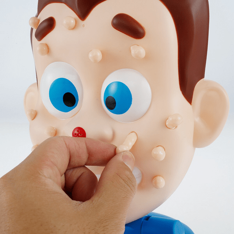 4 main family party simulating face squeeze acne toy pimple pete game board game water spray popping pimple novelty funny