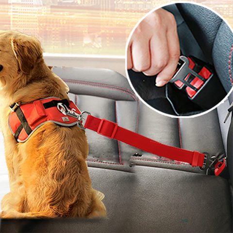 adjustable dog cat car safety belt pet vehicle seat belt leash for dogs travel traction
