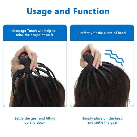 electric head massager pain stress relief claw scalp massage for therapeutic head scratcher hair stimulation