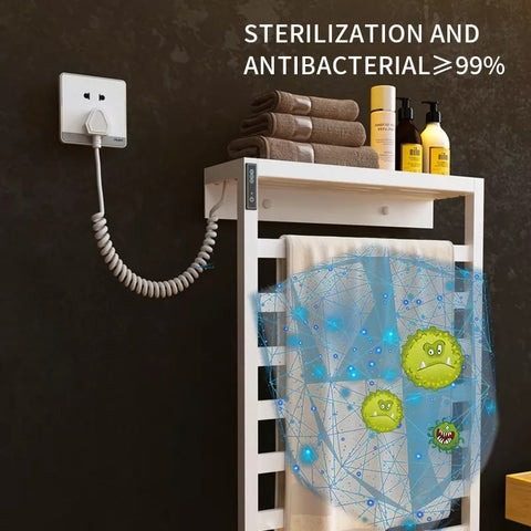 img 1 electric heated towel rack towel dryer stainless steel towel rack sterilizing smart towel rack 116bathroom fittings jpg