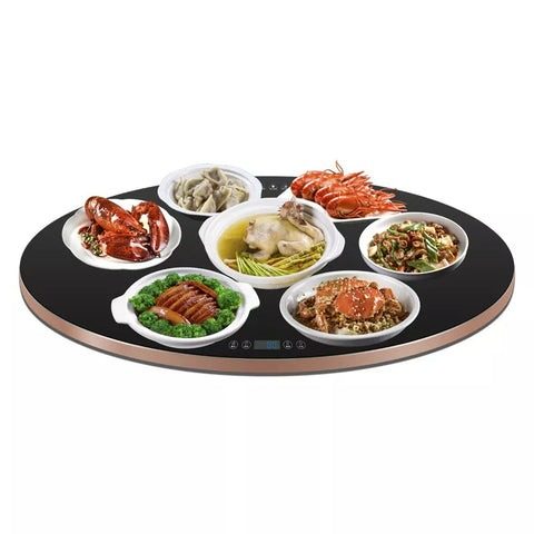 img 1 xy n350c r 60cm meal insulation board household intelligent hot chopping board round multi function warming jpg