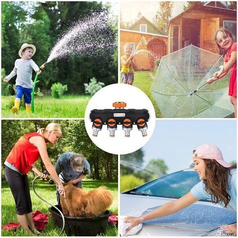 mainimage3multifunctional gardening watering one in four out diverter valve four way hose water distribution controller