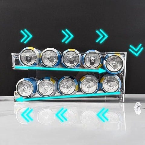 mainimage52 tier rolling refrigerator organizer bins soda storage rack container drink beverage dispenser for freezer