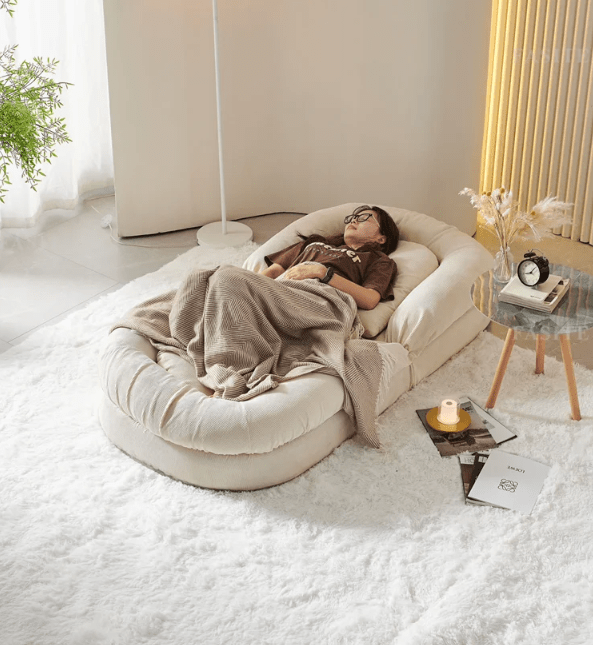 scandinavian style foldable retractable lounge chair