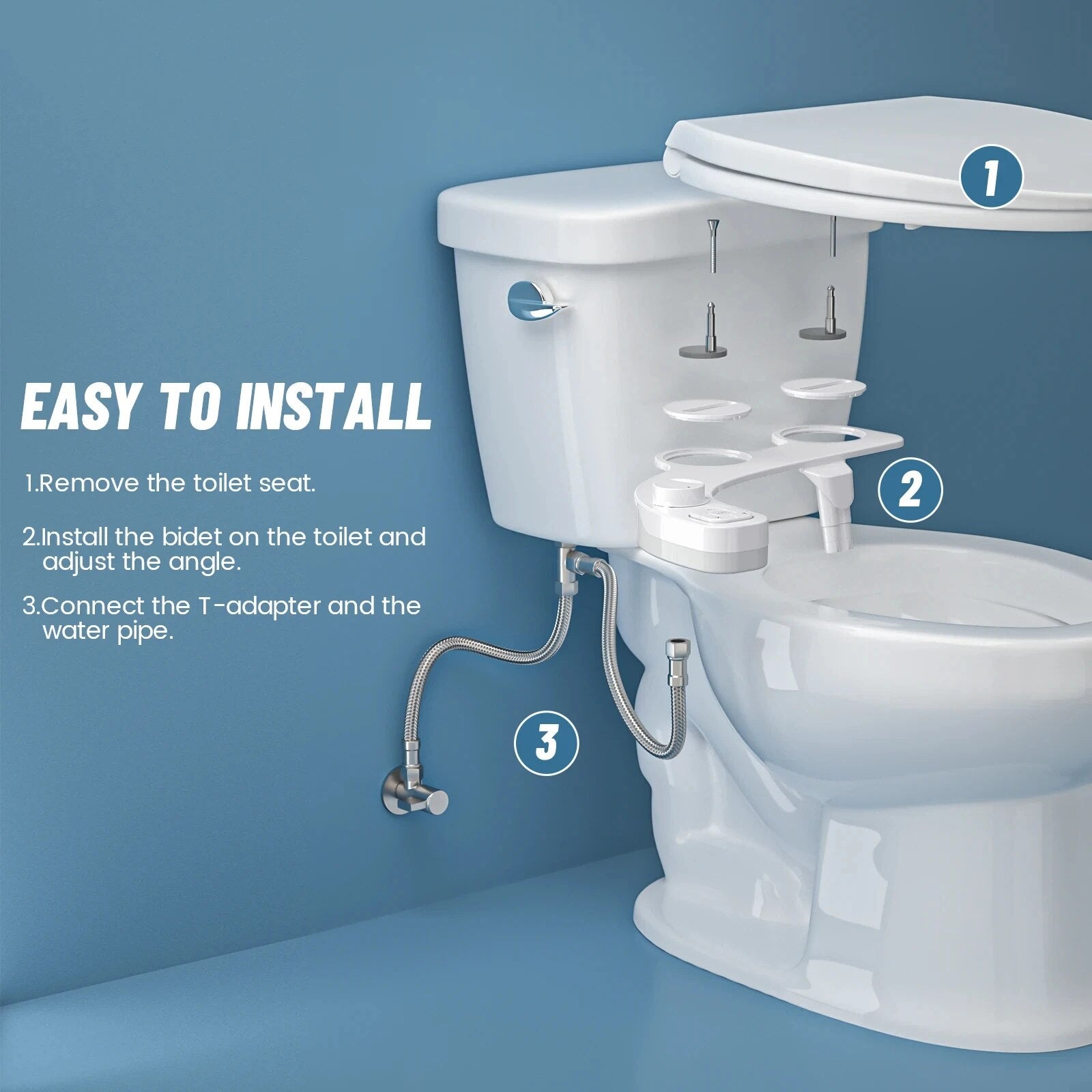 self cleaning dual nozzle pure hygiene bidet