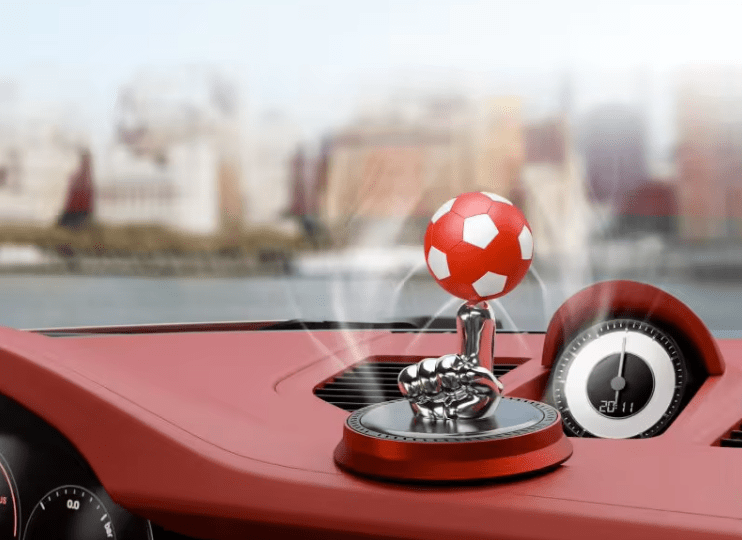 solar soccer ball spin auto aroma freshener