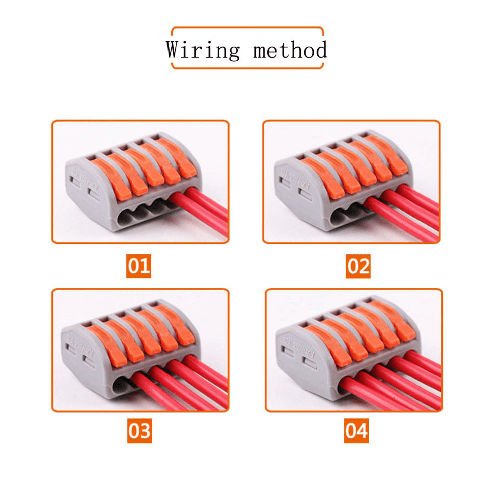 universal terminals plug in electrical wire connector