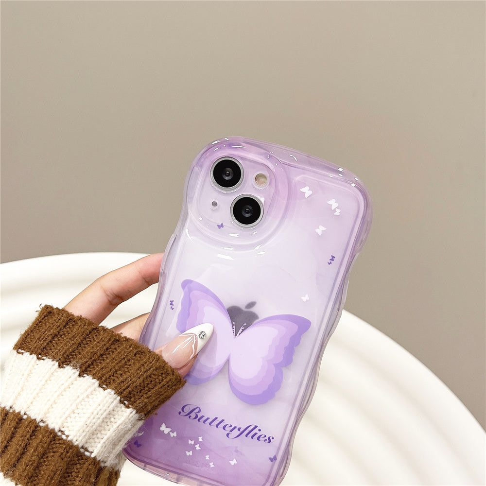 playful butterfly decorated iphone case