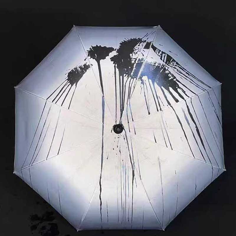 rainbow reflective color changing umbrella
