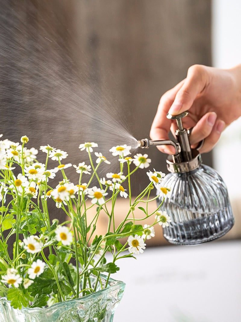 retro design glass water plant sprayer