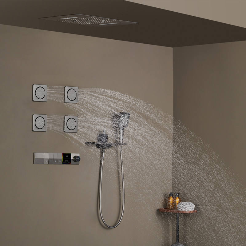smart digital touchscreen multi jet rainfall shower system 2