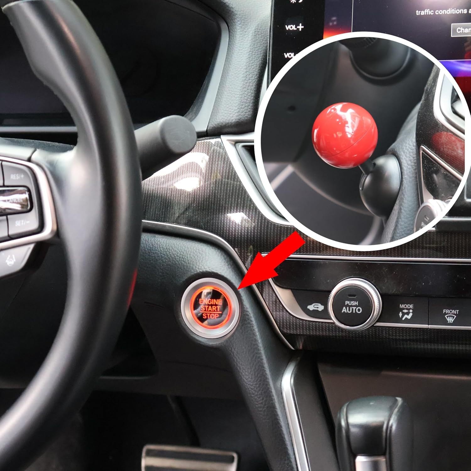 push to start joystick car button