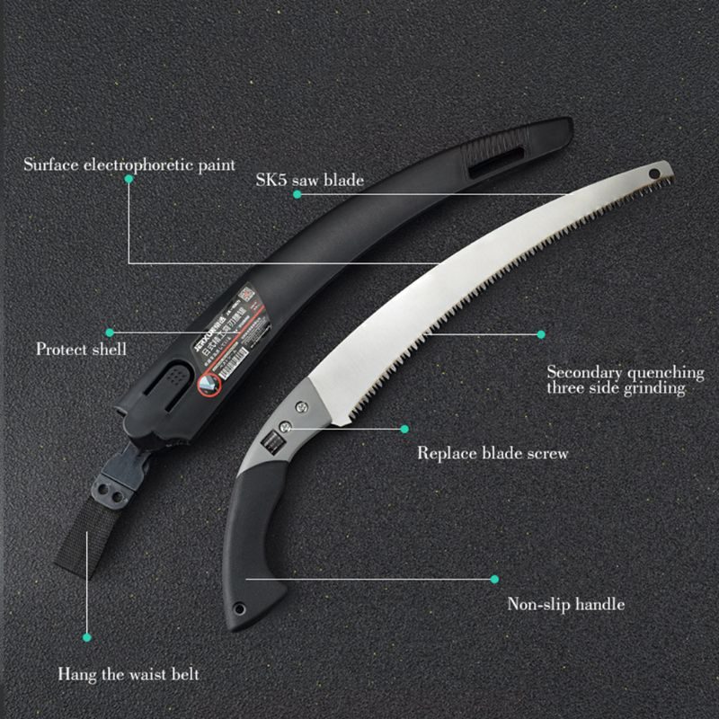 razor sharp curved garden pruning saw