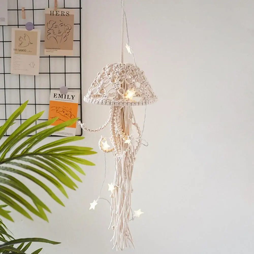 artistic jellyfish dream catcher handmade lamp