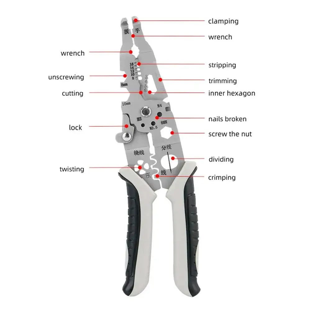 heavy duty industrial grade multi purpose wire stripping tool