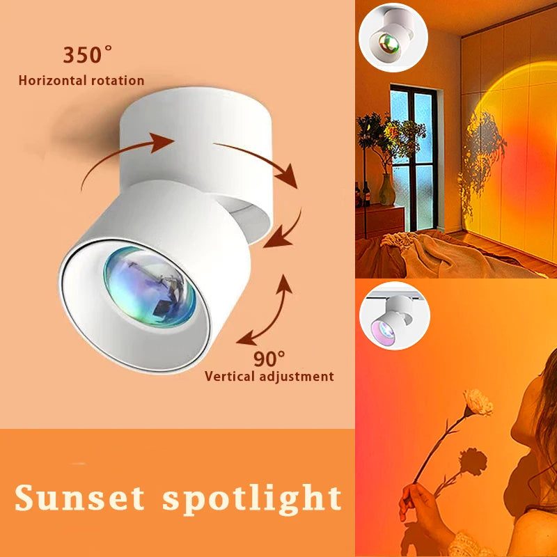 led sunset atmosphere wall spotlight