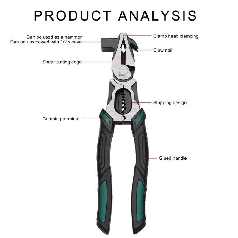 heavy duty industrial precision multifunctional pliers hammer