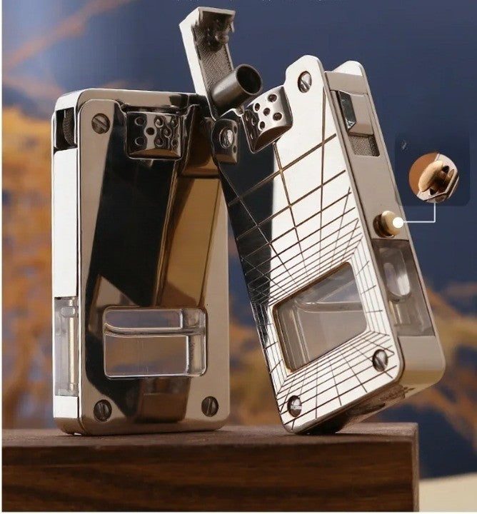 premium ruler design windproof metal lighter
