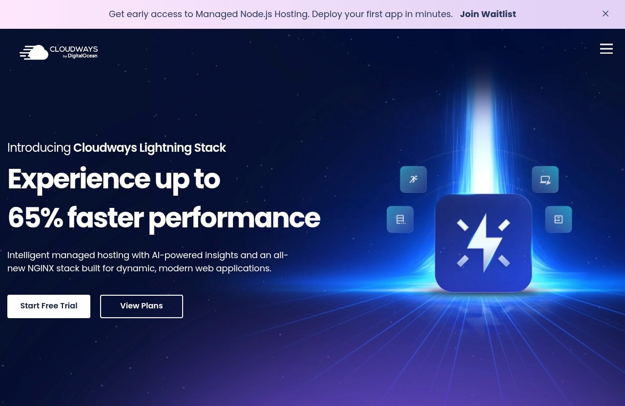 Cloudways official website - best hosting for developers