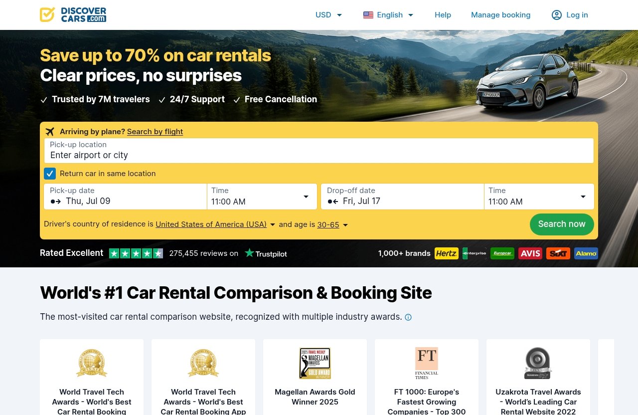 Discovercars official website - discover cars review 2025