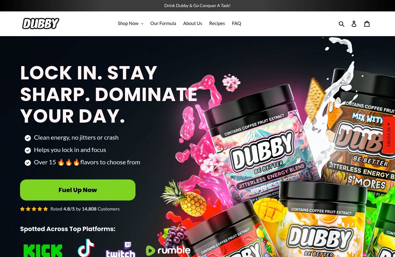 Dubby official website - dubby energy drink review