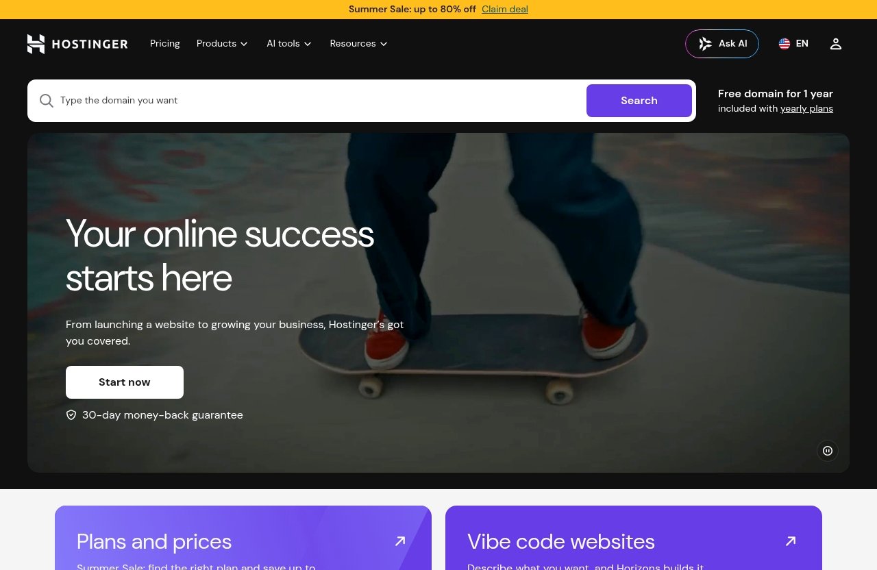 Hostinger official website - hostinger coupon