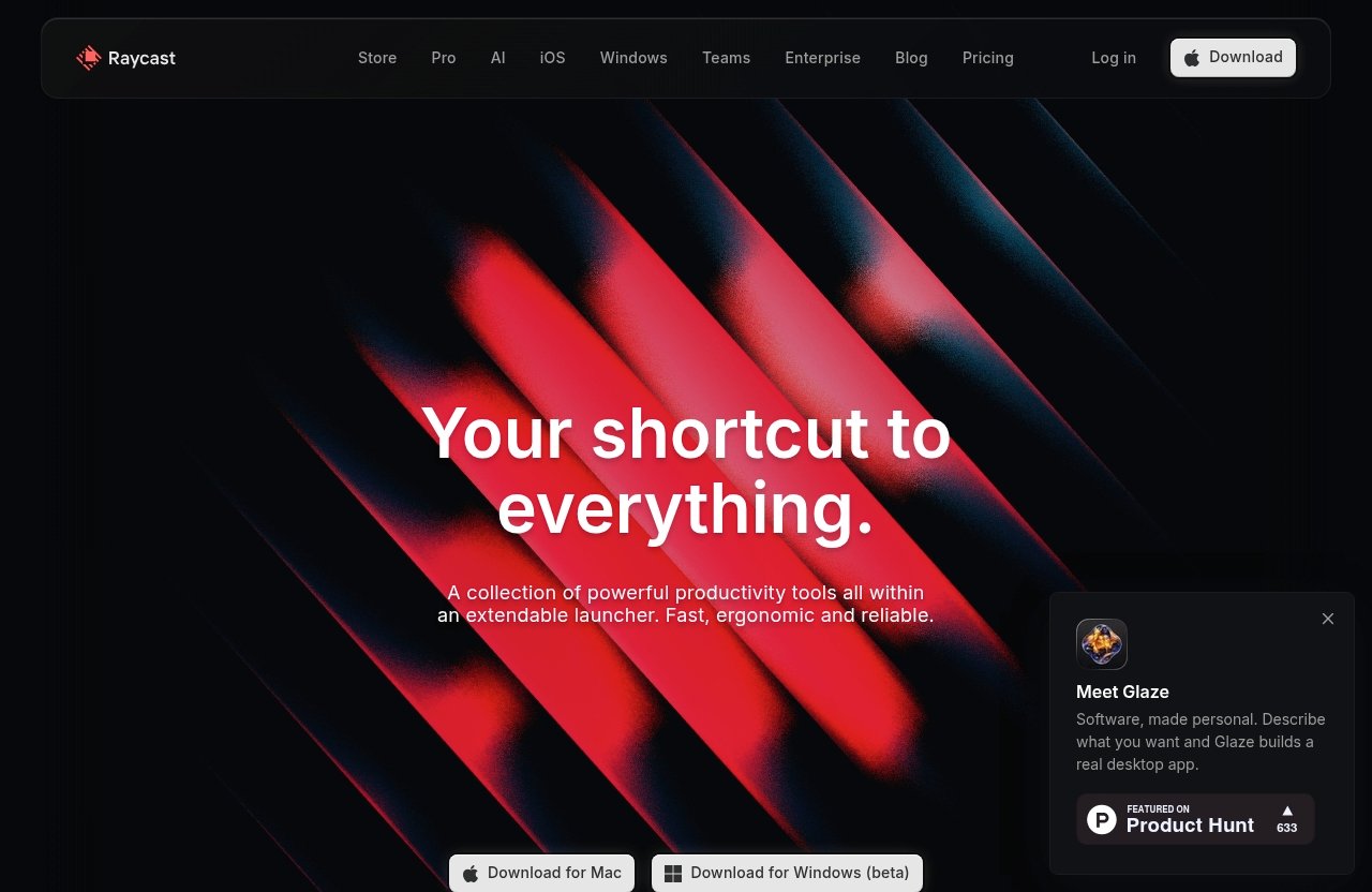 Raycast official website - raycast review 2026