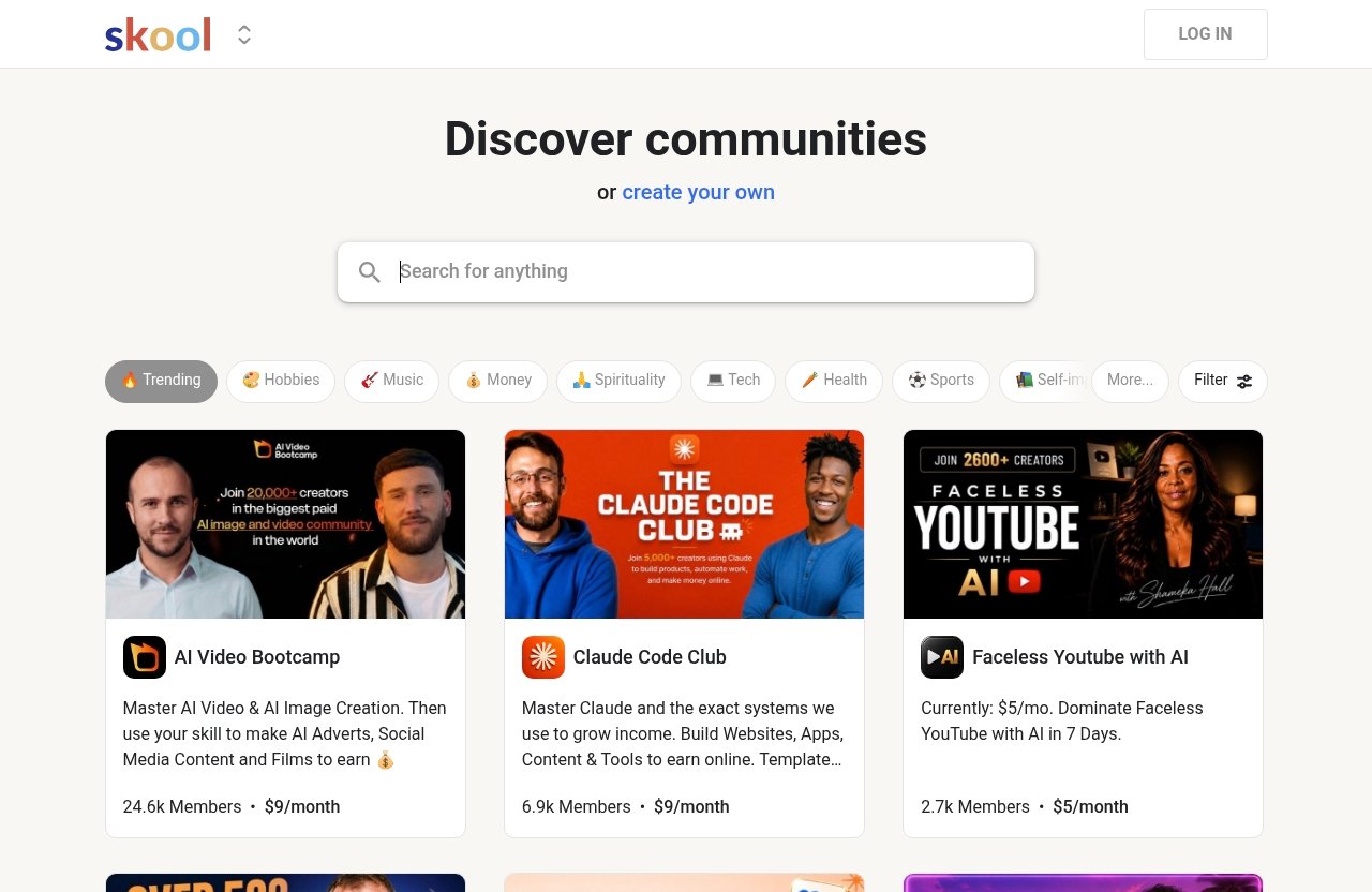 Skool official website - skool alternatives