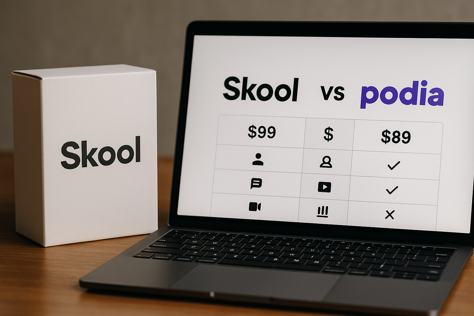 skool vs podia - featured image