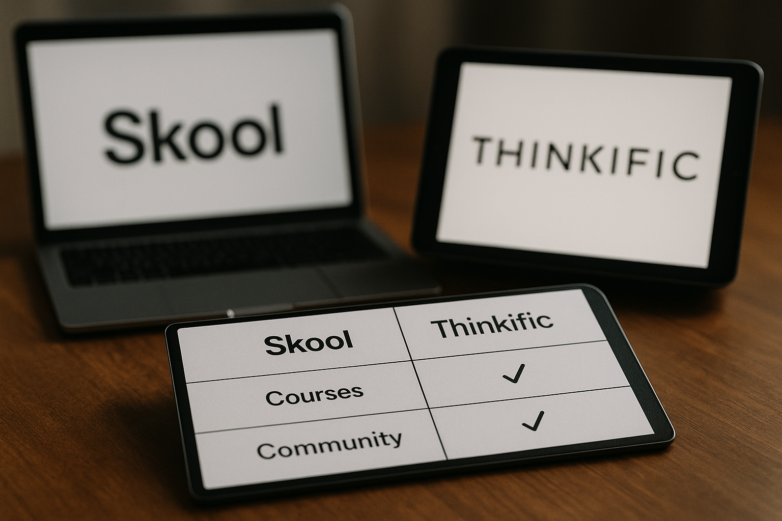 skool vs thinkific - featured image