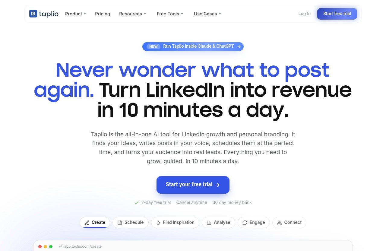 Taplio official website - taplio review