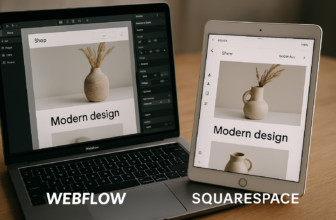 webflow vs squarespace - featured image