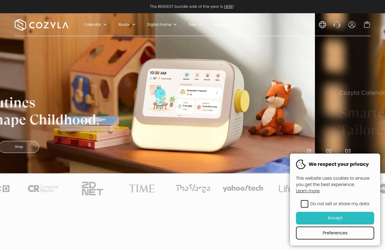 Cozyla official website - cozyla calendar+ 2 review