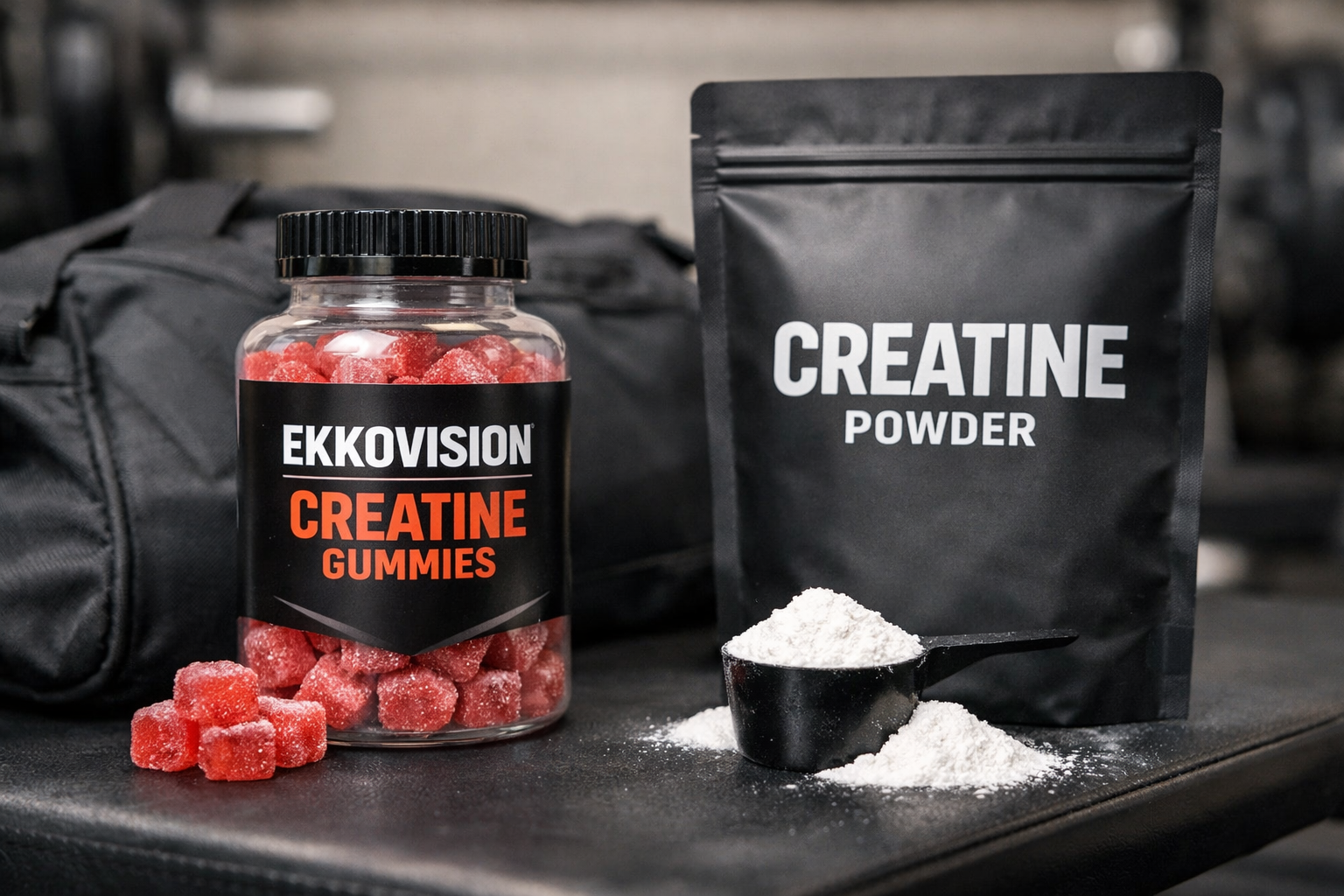 ekkovision creatine gummies vs creatine powder - featured image