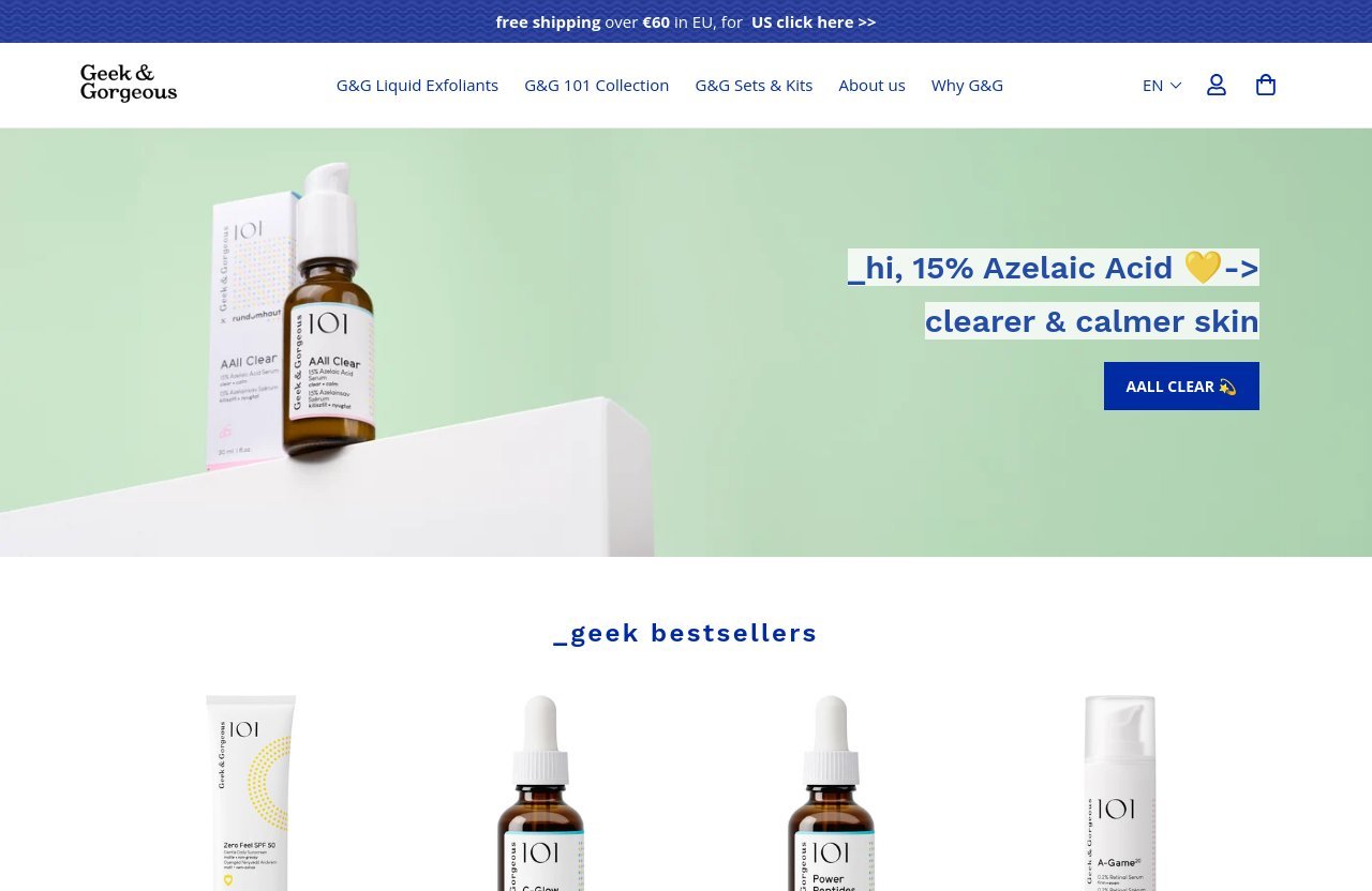 Geekandgorgeous official website - geek & gorgeous review