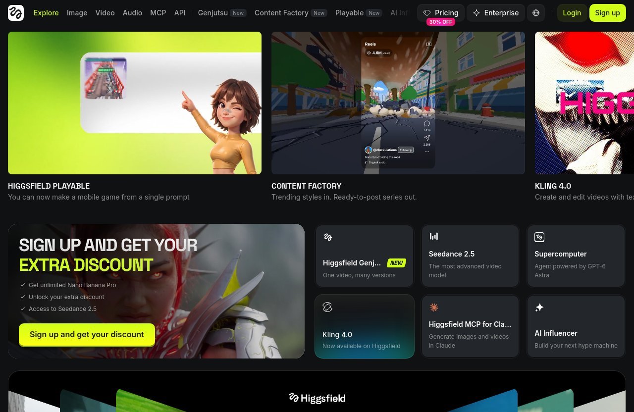 Higgsfield official website - higgsfield ai review