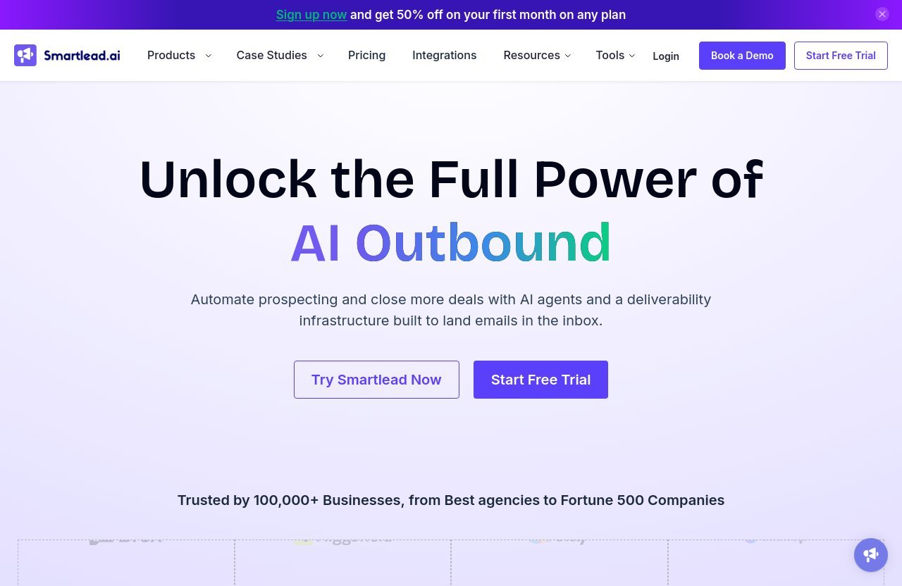 Smartlead official website - smartlead review