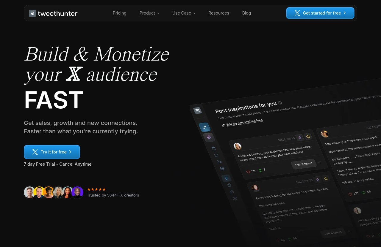 Tweethunter official website - Tweet Hunter reddit