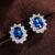 Eastern Aura Oval Blue Gem Earring