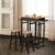 Wood Kitchen Island Table with 2 Stools
