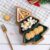 Christmas Tree Ceramic Plates With Bamboo Base Stand