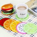 5pcs Silicon Custom Fruit Coasters