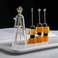 Elegant Stainless Steel Fruit Fork Jar